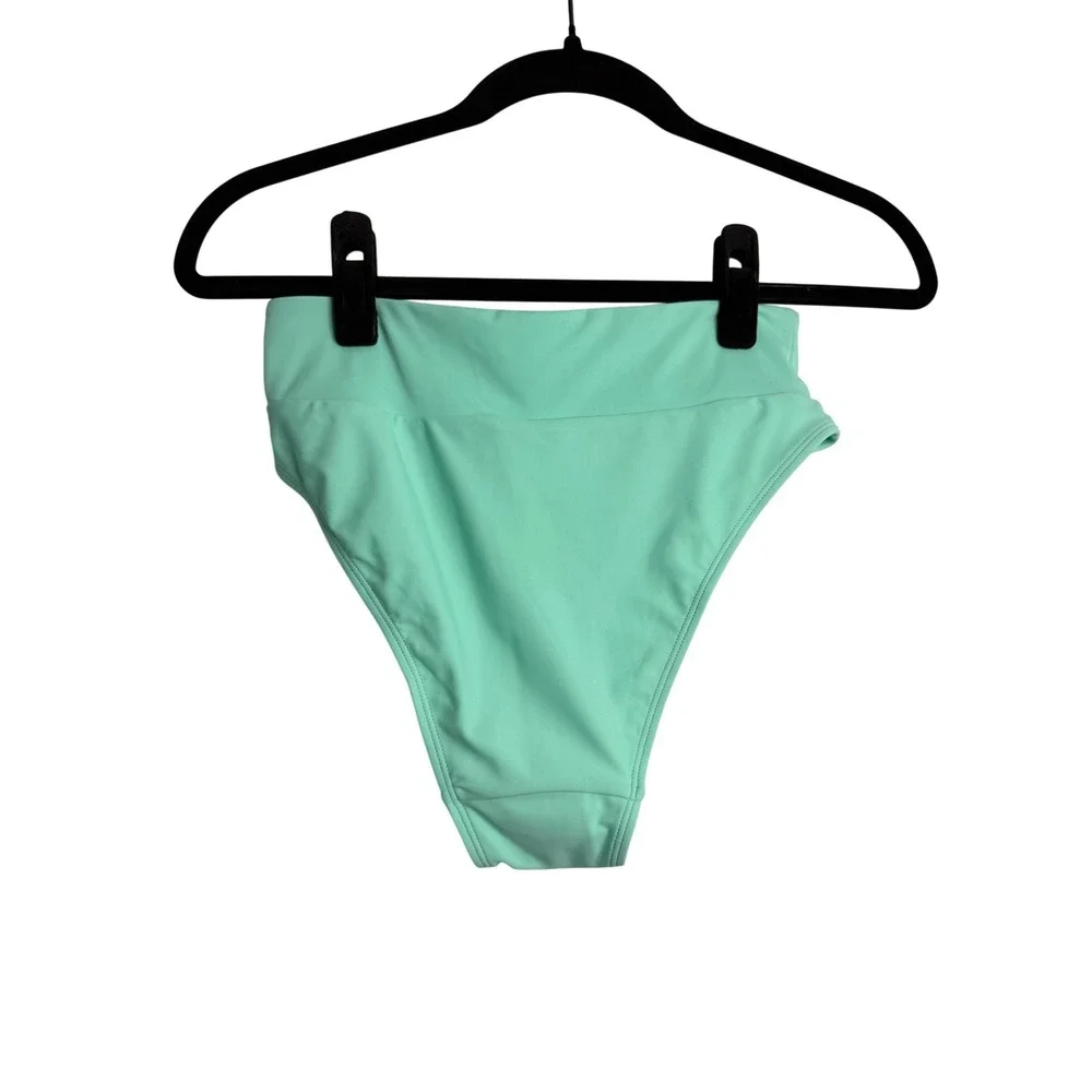 Halara Crossover Bikini Bottom in Fresh Green Onion Small‎ NEW